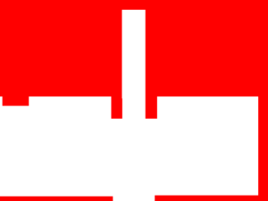 Collision map is white where it is ok to drive and red where there is a natural barrier like a curb or vehicle. This corresponds to the layout of the background image used in the simulation.